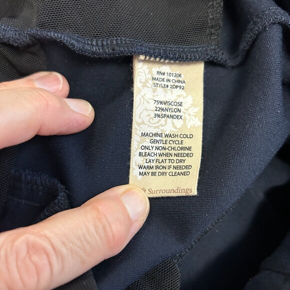 Soft Surroundings NWOT Navy Ponte High Waisted Bootcut Dress Pants Size M - Picture 8 of 12